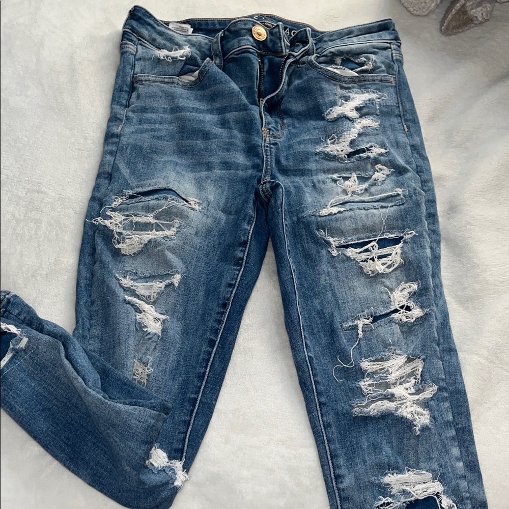 American Eagle Outfitters Distressed Denim Skinny Jeans